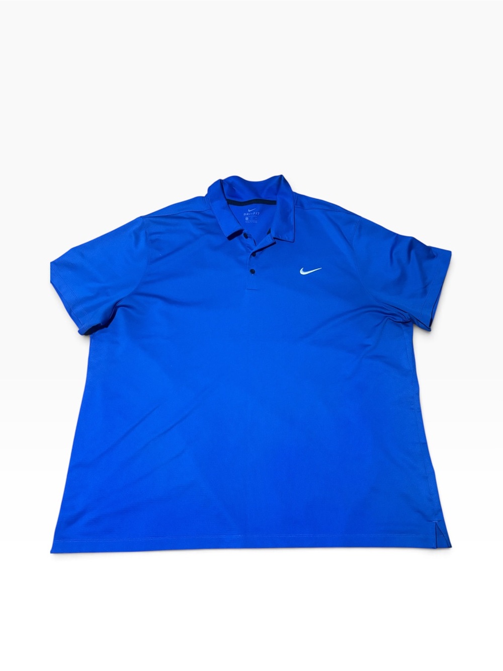 Nike Men's Polo Shirt - Royal Blue with White Swoosh